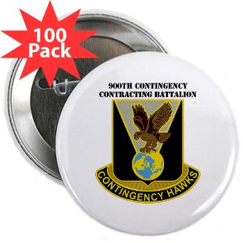 900CCB - M01 - 01 - DUI - 900th Contingency Contracting Battalion with Text - 2.25" Button (100 pack)