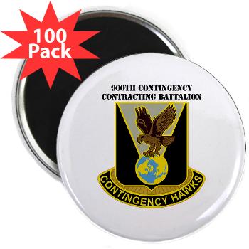 900CCB - M01 - 01 - DUI - 900th Contingency Contracting Battalion with Text - 2.25" Magnet (100 pack)