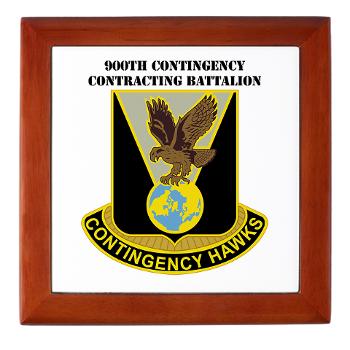 900CCB - M01 - 03 - DUI - 900th Contingency Contracting Battalion with Text - Keepsake Box