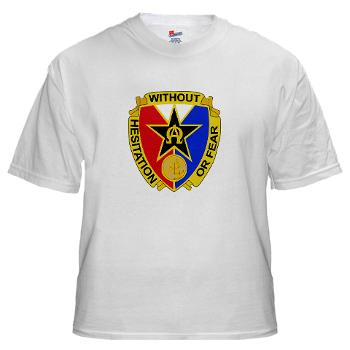 901CCB - A01 - 04 - DUI - 901st Contingency Contracting Battalion - White T-Shirt - Click Image to Close