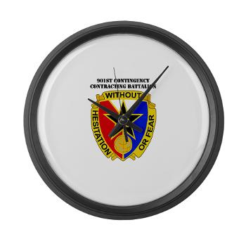 901CCB - M01 - 03 - DUI - 901st Contingency Contracting Battalion with Text - Large Wall Clock