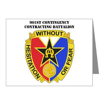 901CCB - M01 - 02 - DUI - 901st Contingency Contracting Battalion with Text - Note Cards (Pk of 20)