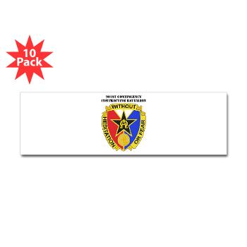 901CCB - M01 - 01 - DUI - 901st Contingency Contracting Battalion with Text - Sticker (Bumper 10 pk)