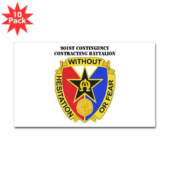 901CCB - M01 - 01 - DUI - 901st Contingency Contracting Battalion with Text - Sticker (Rectangle 10 pk) - Click Image to Close