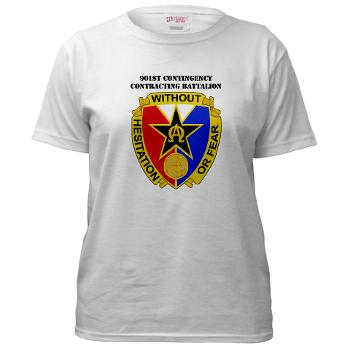 901CCB - A01 - 04 - DUI - 901st Contingency Contracting Battalion with Text - Women's T-Shirt