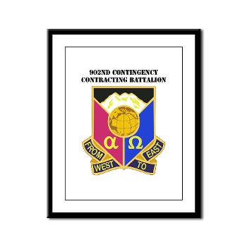 902CCB - M01 - 02 - DUI - 902nd Contingency Contracting Battalion with Text - Framed Panel Print - Click Image to Close