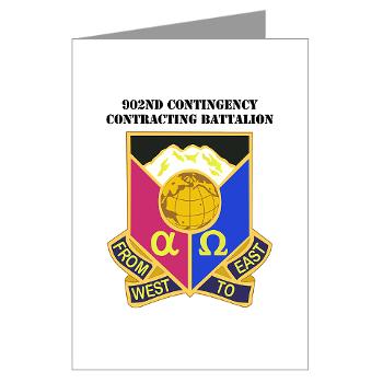 902CCB - M01 - 02 - DUI - 902nd Contingency Contracting Battalion with Text - Greeting Cards (Pk of 10)