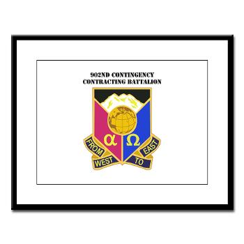 902CCB - M01 - 02 - DUI - 902nd Contingency Contracting Battalion with Text - Large Framed Print