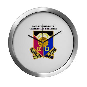 902CCB - M01 - 03 - DUI - 902nd Contingency Contracting Battalion with Text - Modern Wall Clock