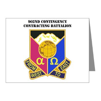 902CCB - M01 - 02 - DUI - 902nd Contingency Contracting Battalion with Text - Note Cards (Pk of 20)
