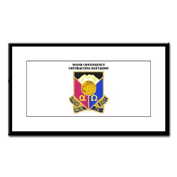 902CCB - M01 - 02 - DUI - 902nd Contingency Contracting Battalion with Text - Small Framed Print