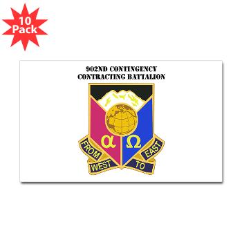 902CCB - M01 - 01 - DUI - 902nd Contingency Contracting Battalion with Text - Sticker (Rectangle 10 pk) - Click Image to Close