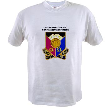 902CCB - A01 - 04 - DUI - 902nd Contingency Contracting Battalion with Text - Value T-Shirt