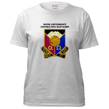 902CCB - A01 - 04 - DUI - 902nd Contingency Contracting Battalion with Text - Women's T-Shirt - Click Image to Close