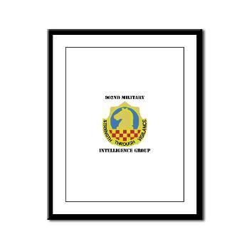 902MIG - M01 - 02 - DUI - 902nd Military Intelligence Group with Text - Framed Panel Print
