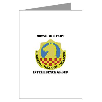 902MIG - M01 - 02 - DUI - 902nd Military Intelligence Group with Text - Greeting Cards (Pk of 10) - Click Image to Close