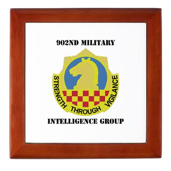902MIG - M01 - 03 - DUI - 902nd Military Intelligence Group with Text - Keepsake Box