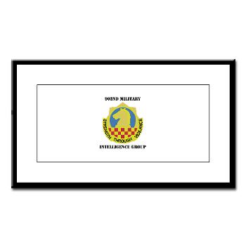 902MIG - M01 - 02 - DUI - 902nd Military Intelligence Group with Text - Small Framed Print