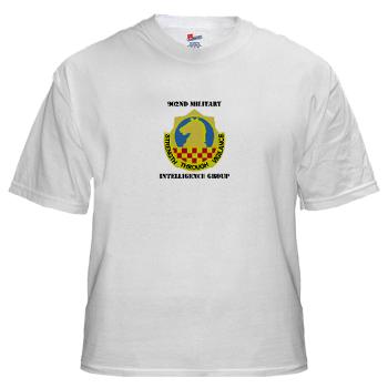 902MIG - A01 - 04 - DUI - 902nd Military Intelligence Group with Text - White T-Shirt
