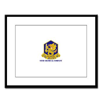 92CC - M01 - 02 - DUI - 92nd Chemical Company with Text - Large Framed Print