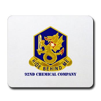 92CC - M01 - 03 - DUI - 92nd Chemical Company with Text - Mousepad