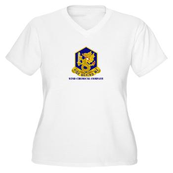 92CC - A01 - 04 - DUI - 92nd Chemical Company with Text - Women's V-Neck T-Shirt