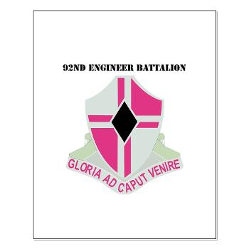 92EB - M01 - 02 - DUI - 92nd Engineer Bn with Text - Small Poster