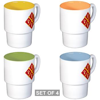 937EG - M01 - 03 - DUI - 937th Engineer Group - Stackable Mug Set (4 mugs)