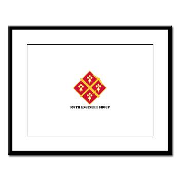 937EG - M01 - 02 - DUI - 937th Engineer Group with Text - Large Framed Print