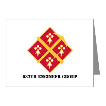 937EG - M01 - 02 - DUI - 937th Engineer Group with Text - Note Cards (Pk of 20)