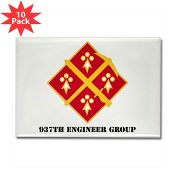 937EG - M01 - 01 - DUI - 937th Engineer Group with Text - Rectangle Magnet (10 pack) - Click Image to Close
