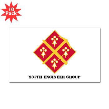 937EG - M01 - 01 - DUI - 937th Engineer Group with Text - Sticker (Rectangle 10 pk)