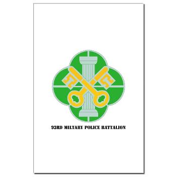 93MP - M01 - 02 - DUI - 93rd Military Police Battalion with Text - Mini Poster Print