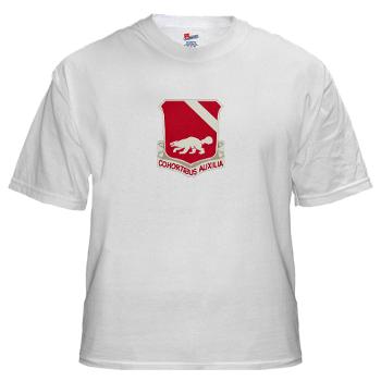 94EB - A01 - 04 - DUI - 94th Engineer Battalion - White t-Shirt - Click Image to Close
