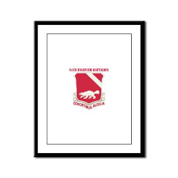 94EB - M01 - 02 - DUI - 94th Engineer Battalion with Text - Framed Panel Print - Click Image to Close