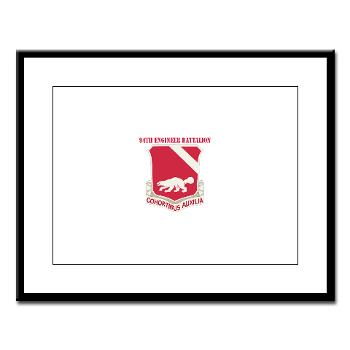 94EB - M01 - 02 - DUI - 94th Engineer Battalion with Text - Large Framed Print