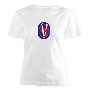 95DIT - A01 - 04 - SSI - 95th DIV (IT) - Women's V-Neck T-Shirt