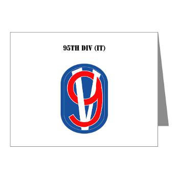 95DIT - M01 - 02 - SSI - 95th DIV (IT) with Text - Note Cards (Pk of 20)