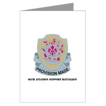 96ASB - M01 - 02 - DUI - 96th Aviation Support Bn with Text - Greeting Cards (Pk of 10)