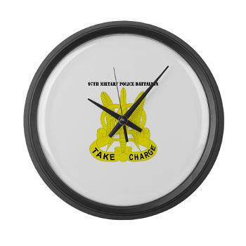 97MPB - M01 - 03 - DUI - 97th Military Police Bn with Text - Large Wall Clock