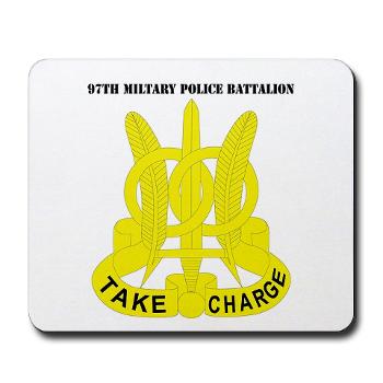 97MPB - M01 - 03 - DUI - 97th Military Police Bn with Text - Mousepad