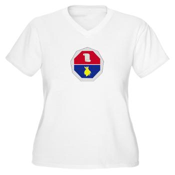 98ID - A01 - 04 - DUI - 98th Infantry Division - Women's V-Neck T-Shirt