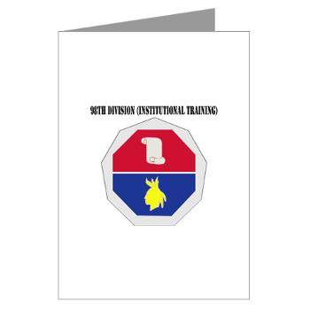 98ID - M01 - 02 - DUI - 98th Infantry Division Text - Greeting Cards (Pk of 10)