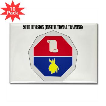 98ID - M01 - 01 - DUI - 98th Infantry Division Text - Rectangle Magnet (10 pack)