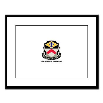 9FB - M01 - 02 - DUI - 9th Finance Battalion with Text - Large Framed Print
