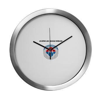 AAMC - M01 - 03 - Aviation and Missile Command with Text - Modern Wall Clock
