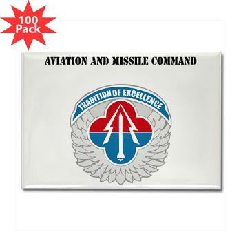 AAMC - M01 - 01 - Aviation and Missile Command with Text - Rectangle Magnet (100 pack) - Click Image to Close