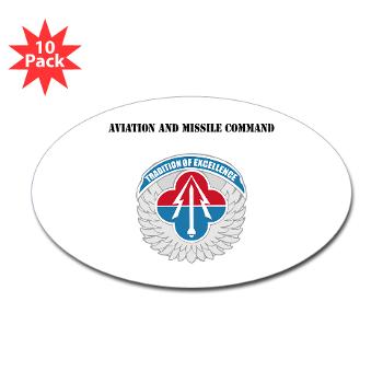 AAMC - M01 - 01 - Aviation and Missile Command with Text - Sticker (Oval 10 pk)