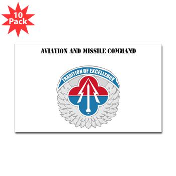 AAMC - M01 - 01 - Aviation and Missile Command with Text - Sticker (Rectangle 10 pk)