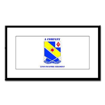 AC52IR - M01 - 02 - DUI - A Company - 52nd Infantry Regiment with Text Small Framed Print